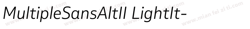 MultipleSansAltII LightIt字体转换